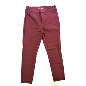 Old Navy Pixie High Rise Pants with Secret-Slim Pockets in Burgundy (6)